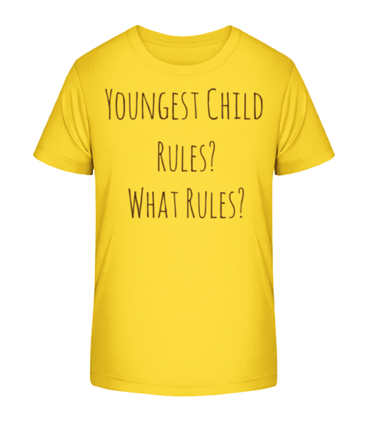Youngest Child - T-shirt bio Enfant Stanley Stella - Jaune - Devant
