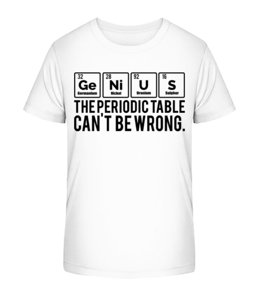 Periodic Table Genius - T-shirt bio Enfant Stanley Stella - Blanc - Devant