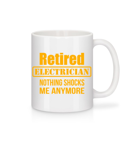 Retired Electrician - Mug en céramique blanc - Blanc - Devant