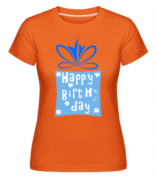 Happy Birthday Logo -  T-shirt Shirtinator femme - Orange - Vorn