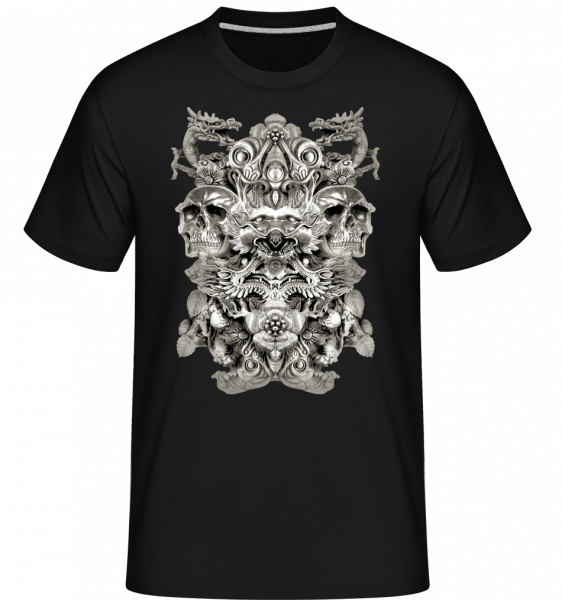 Dragons Et Crânes -  T-Shirt Shirtinator homme - Noir - Vorn