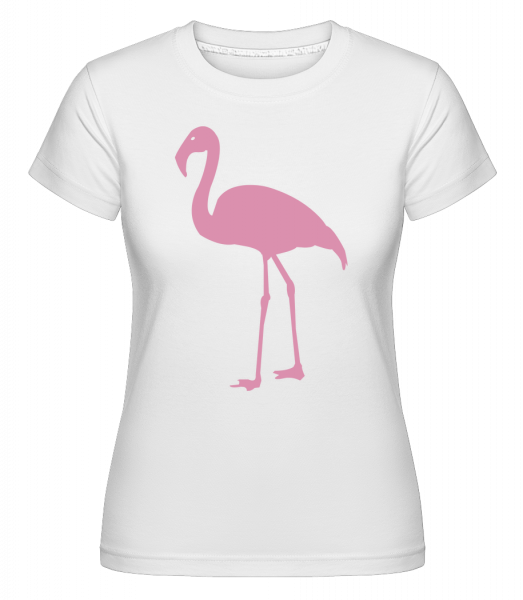 Flamingo Pink -  T-shirt Shirtinator femme - Blanc - Vorn