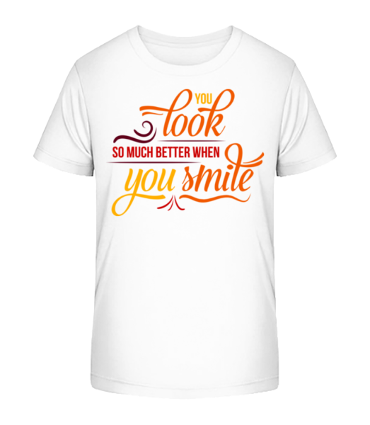 You Look So Much Better When You Smile - T-shirt bio Enfant Stanley Stella - Blanc - Devant