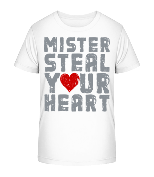 Mister Steal Your Heart - T-shirt bio Enfant Stanley Stella - Blanc - Devant