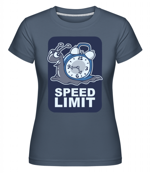 Speed Limit -  T-shirt Shirtinator femme - Bleu denim - Vorn