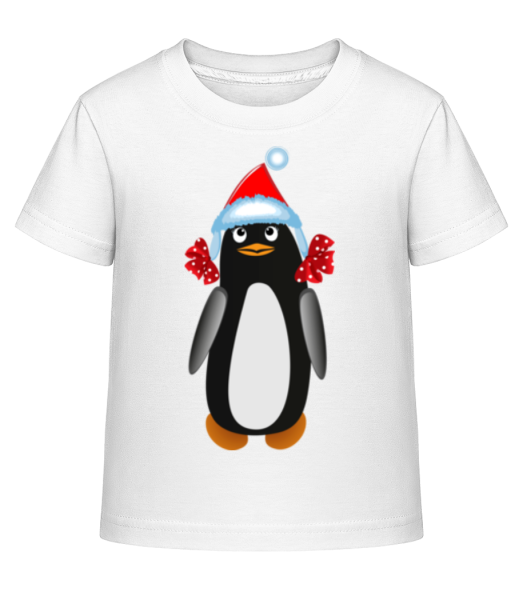 Pingouin À Noël 1 - T-shirt shirtinator Enfant - Blanc - Devant