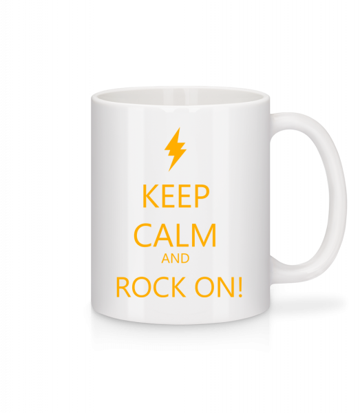 Keep Calm And Rock On! - Mug en céramique blanc - Blanc - Vorn