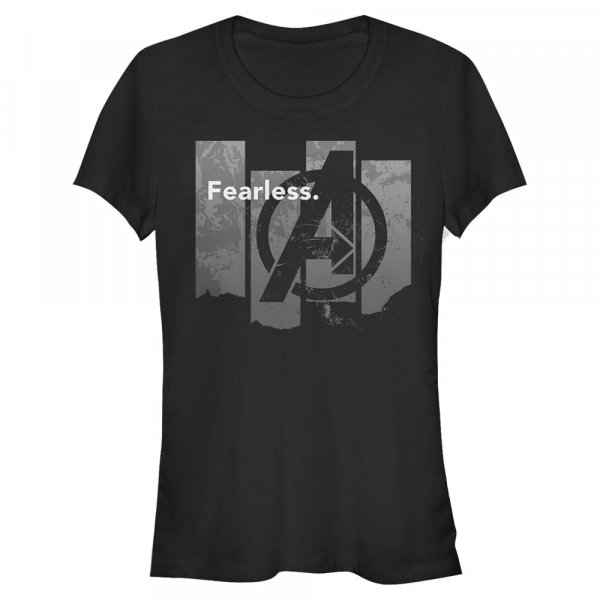 Marvel - Avengers Endgame - Logo Fearless - Femme T-shirt - Noir - Devant
