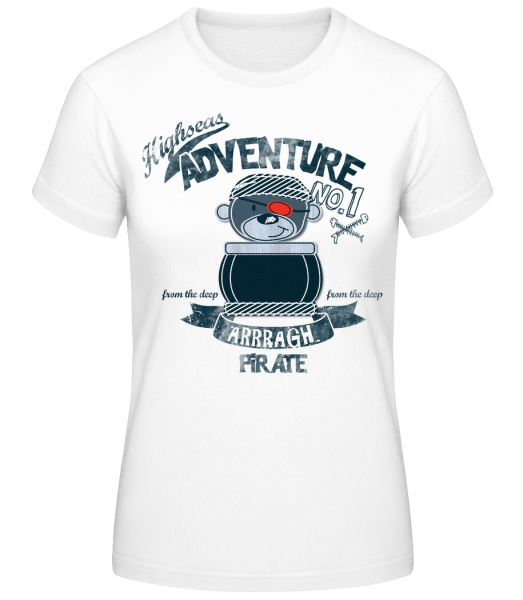 Pirate Teddy Adventure - T-shirt standard Femme - Blanc - Vorn