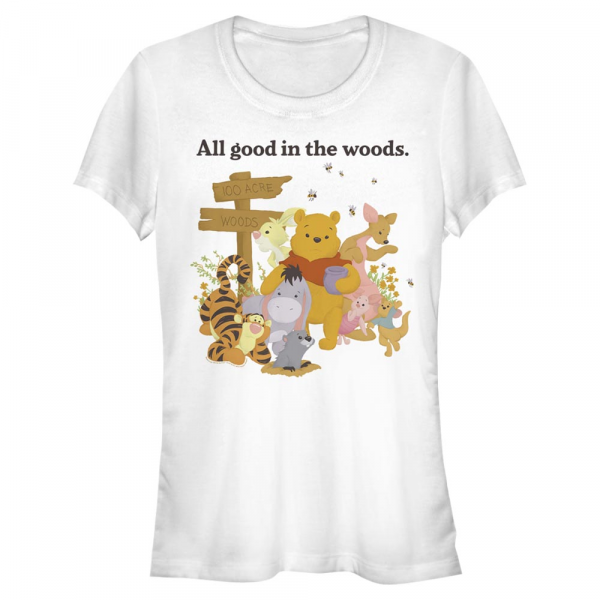Disney - Winnie l'ourson - Skupina Pooh In The Woods - Femme T-shirt - Blanc - Devant