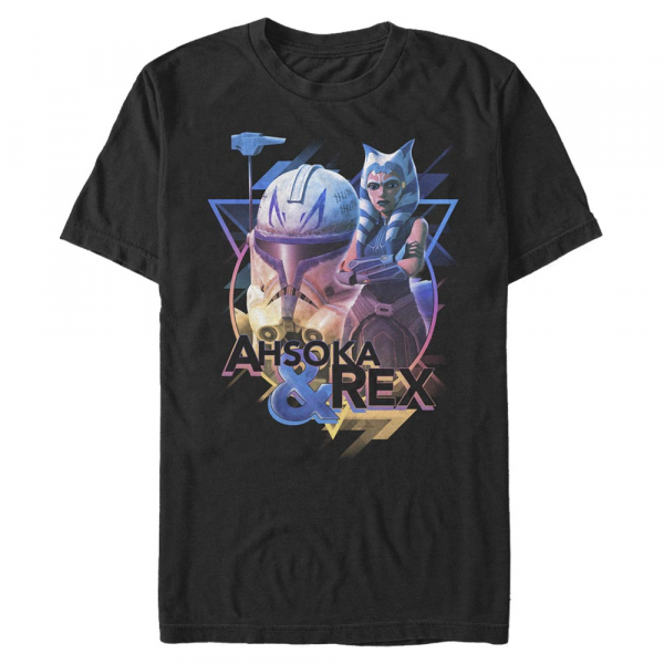 Star Wars - The Clone Wars - Ahsoka & Rex Triangular Ahsoka Rex - Homme T-shirt - Noir - Devant