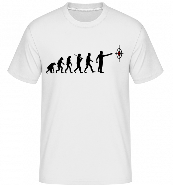 Evolution De La Fusillade -  T-Shirt Shirtinator homme - Blanc - Vorn