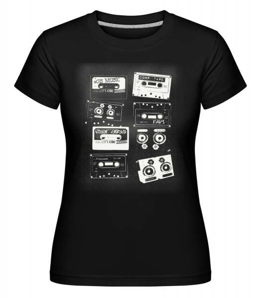 Old Cassettes -  T-shirt Shirtinator femme - Noir - Vorn