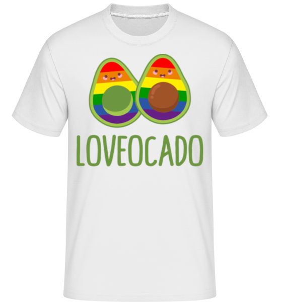 LGBTQ Avocado -  T-Shirt Shirtinator homme - Blanc - Devant