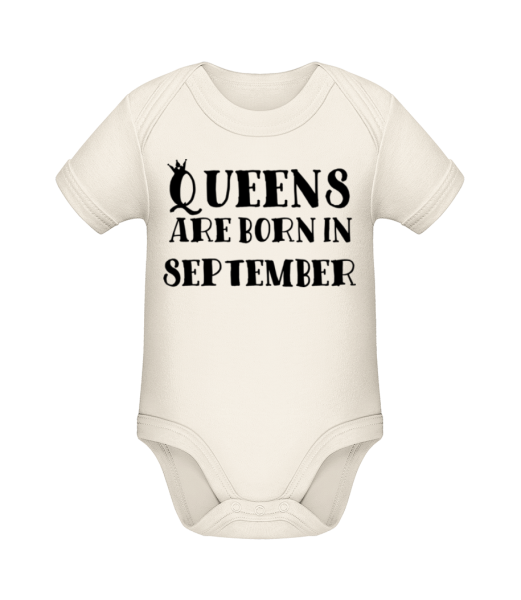 Queens Are Born In September - Body manches courtes bio - Crème - Devant