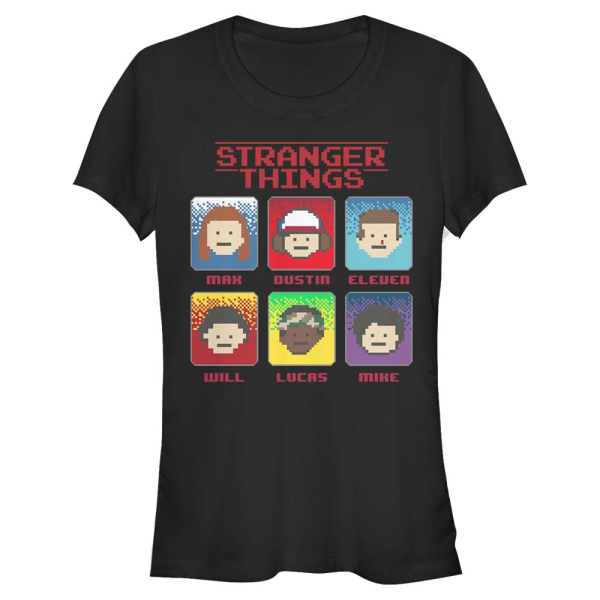 Netflix - Stranger Things - Skupina 8 Bit Stranger - Femme T-shirt - Noir - Devant