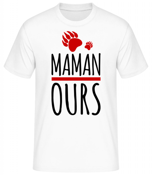 Maman Ours - T-shirt standard Homme - Blanc - Vorn