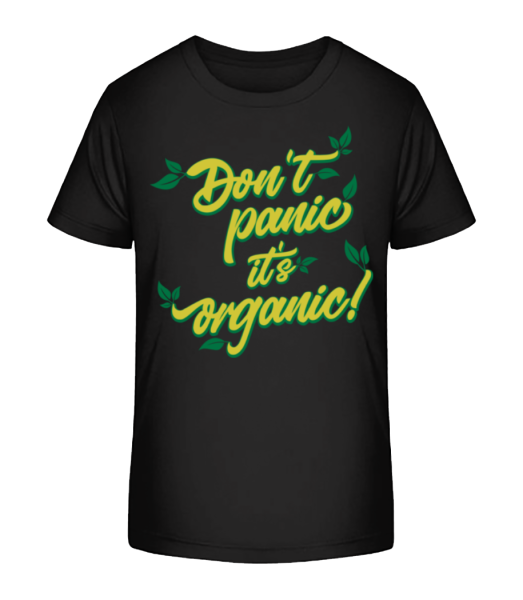Dont Panic Its Organic - T-shirt bio Enfant Stanley Stella - Noir - Devant