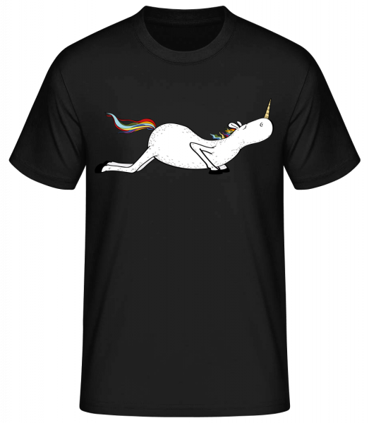 Pompes De Yoga Licorne - T-shirt standard homme - Noir - Vorn