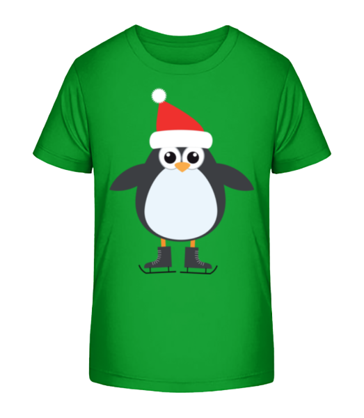 Pingouin De Patin À Glace - T-shirt bio Enfant Stanley Stella - Vert - Devant