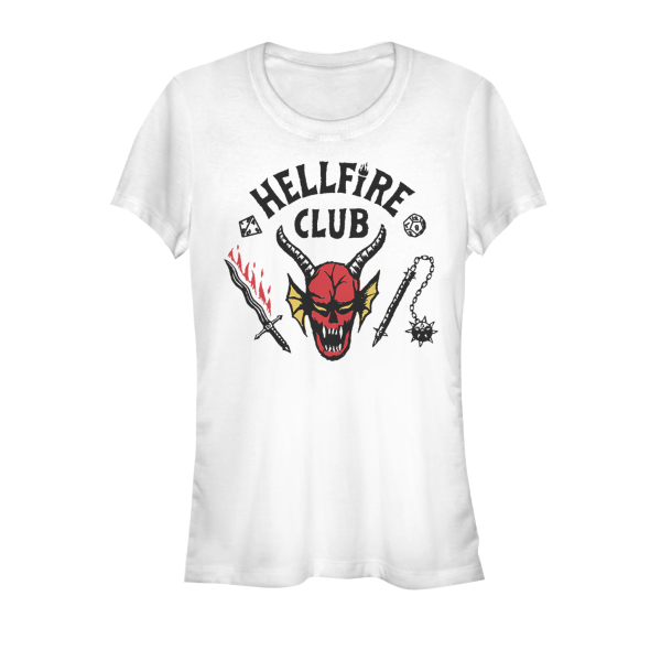 Netflix - Stranger Things - Hellfire Club - Femme T-shirt - Blanc - Devant