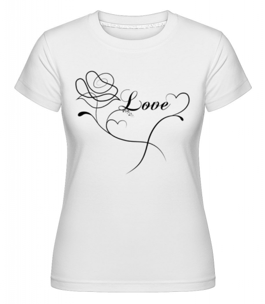Love Fleurs -  T-shirt Shirtinator femme - Blanc - Devant