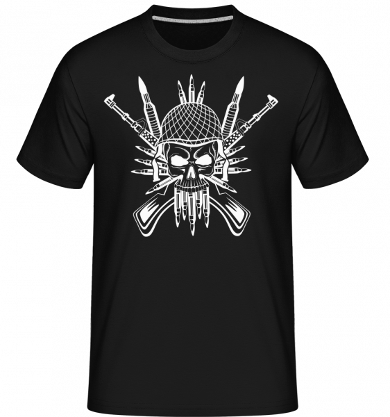 Tatouage De Crâne De Soldat -  T-Shirt Shirtinator homme - Noir - Vorn