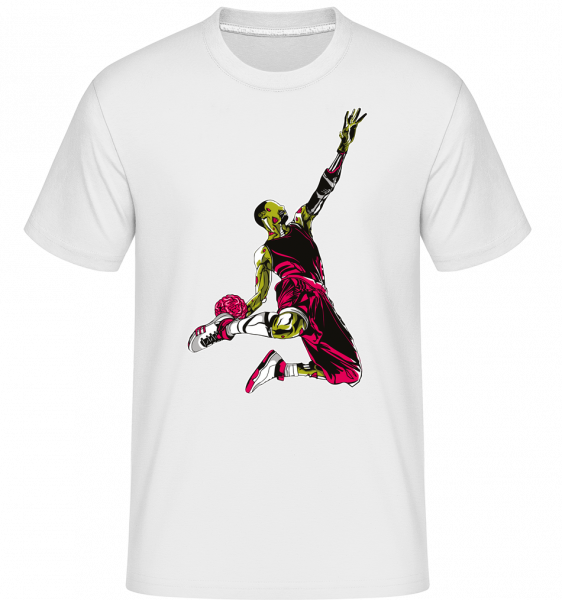 Zombie Slam Dunk -  T-Shirt Shirtinator homme - Blanc - Vorn