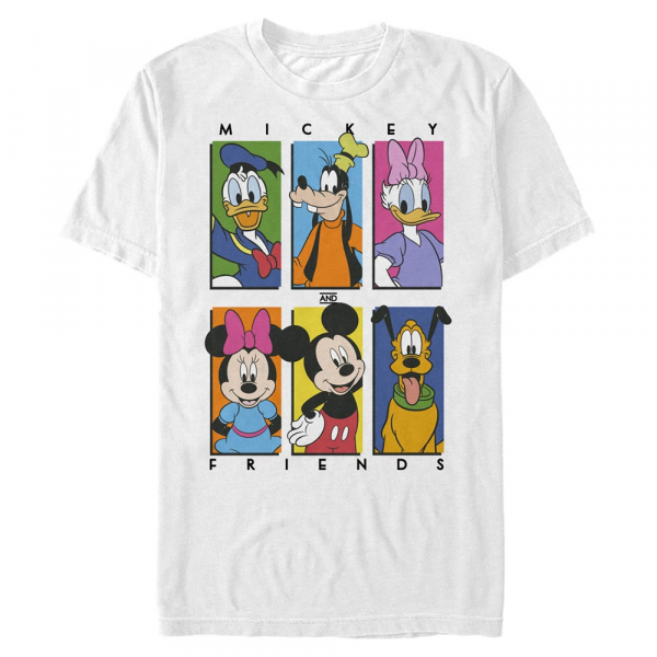 Disney - Mickey Mouse - Mickey & přátelé Six Up - Homme T-shirt - Blanc - Devant