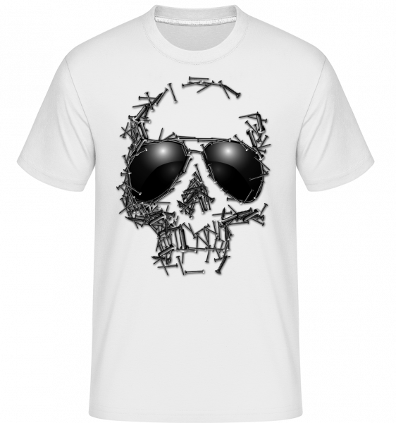 Lunettes De Soleil Crâne -  T-Shirt Shirtinator homme - Blanc - Vorn