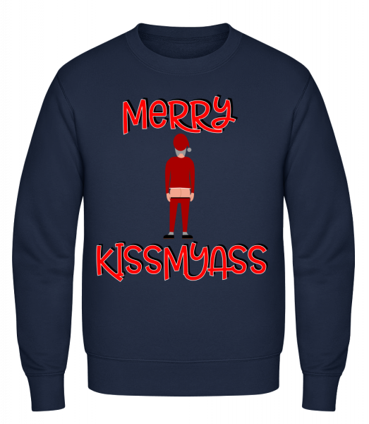 Merry Kissmyass - Sweatshirt Homme - Bleu marine - Vorn
