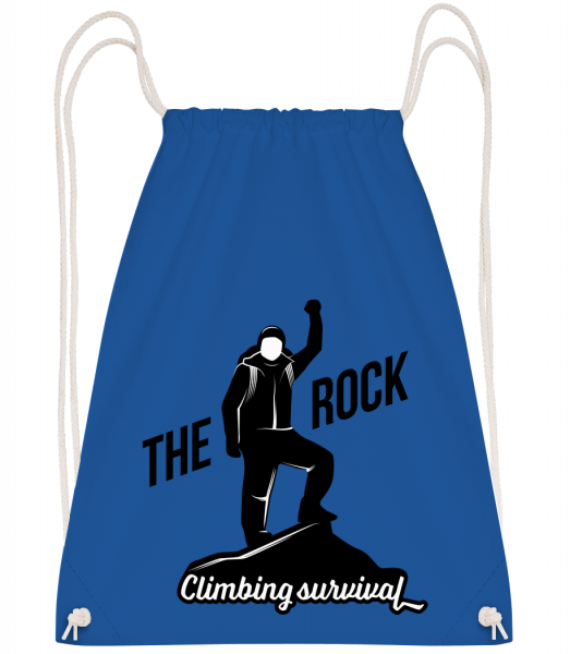 Climbing The Rock - Sac à dos Drawstring - Bleu royal - Vorn