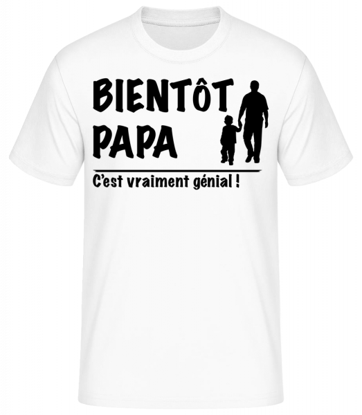 Bientôt Papa - T-shirt standard Homme - Blanc - Vorn