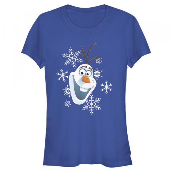 Disney - La Reine des neiges - Olaf Hat - Femme T-shirt - Bleu royal - Devant