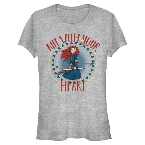 Disney - Rebelle - Merida Aim With Heart - Femme T-shirt - Gris chiné - Devant