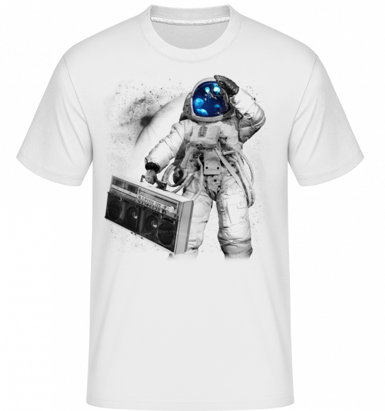 Astronaute De Ghettoblaster -  T-Shirt Shirtinator homme - Blanc - Vorn