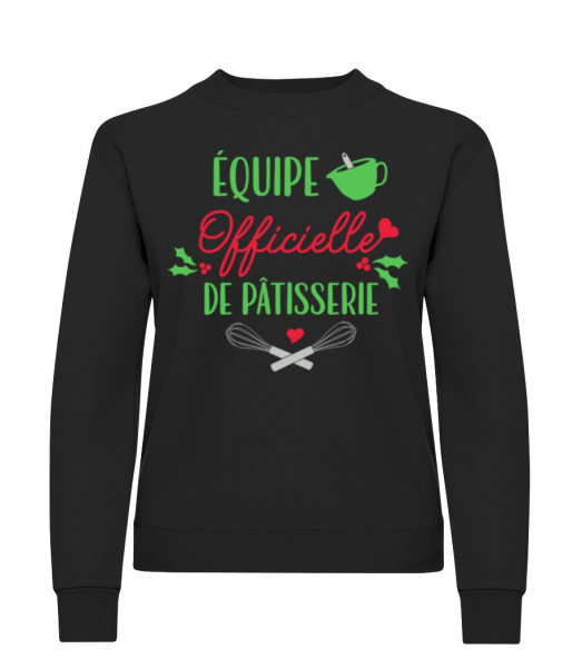 Equipe Officielle De Pâtisserie - Sweatshirt Femme - Noir - Devant