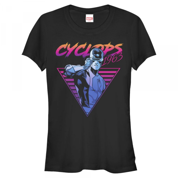 Marvel - X-Men - Cyclops Neon - Femme T-shirt - Noir - Devant
