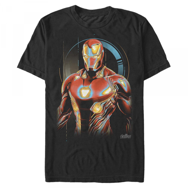 Marvel - Avengers Infinity War - Iron Man Ironman Glow - Homme T-shirt - Noir - Devant