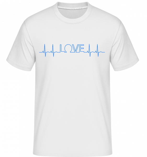 Love Heartbeat -  T-Shirt Shirtinator homme - Blanc - Vorn