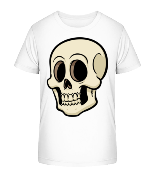 Crâne De Dessin Animé - T-shirt bio Enfant Stanley Stella - Blanc - Devant