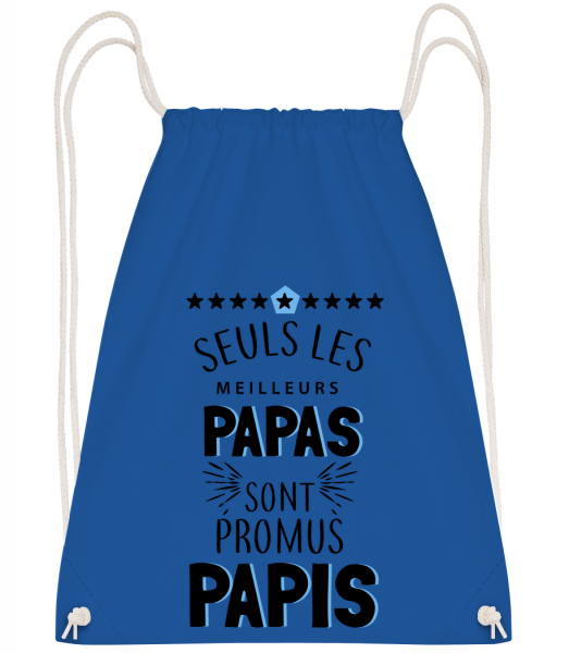 Les Meilleurs Papas Sont Papi - Sac à dos Drawstring - Bleu royal - Vorn