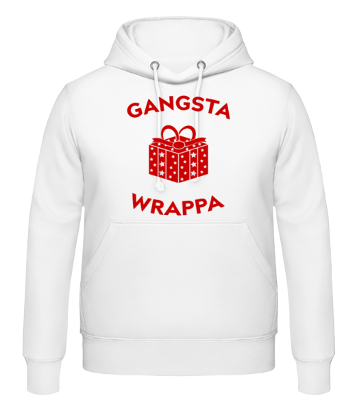 Gangsta Wrappa - Sweat à capuche Homme - Blanc - Devant