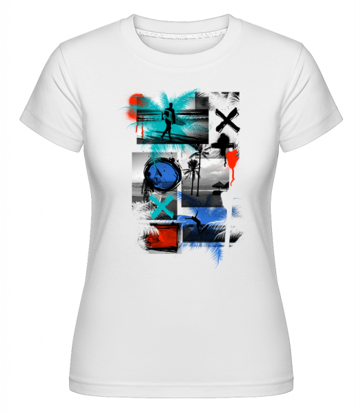 Surf Et Graffiti -  T-shirt Shirtinator femme - Blanc - Vorn