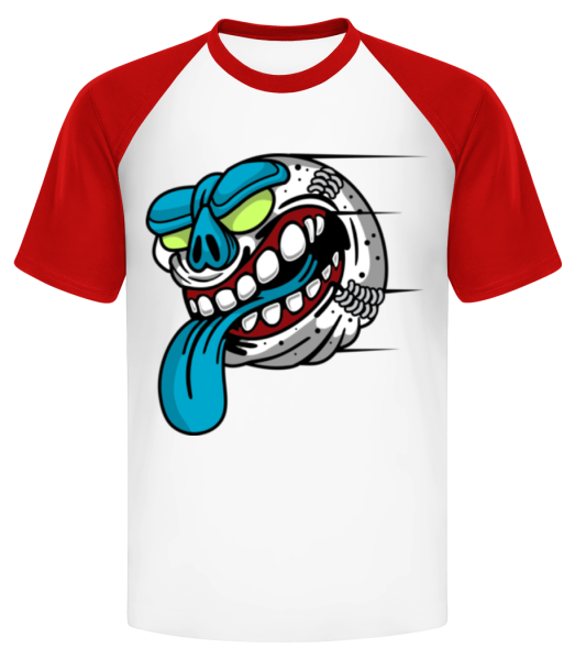 Baseball - T-shirt baseball Homme - Blanc / Rouge - Devant