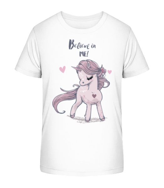 Believe In Me Unicorn - T-shirt bio Enfant Stanley Stella - Blanc - Devant
