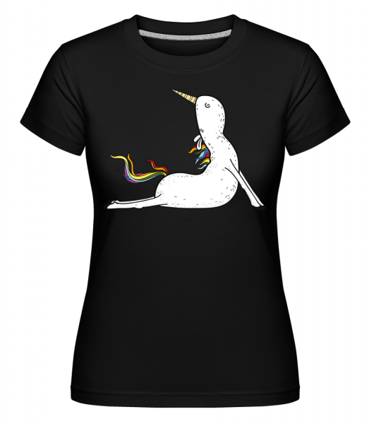 Yoga Licorne En Prière -  T-shirt Shirtinator femme - Noir - Vorn