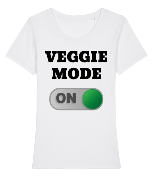 Veggie Mode On - T-shirt bio Femme Stanley Stella - Blanc - Devant