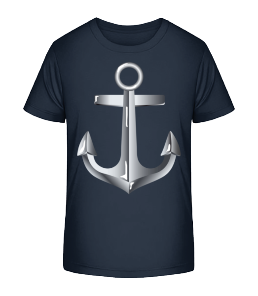 Anchor Comic Silver - T-shirt bio Enfant Stanley Stella - Bleu marine - Devant