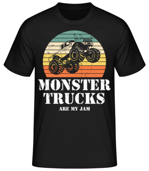 Retro Sun Monster Truck - T-shirt standard Homme - Noir - Devant